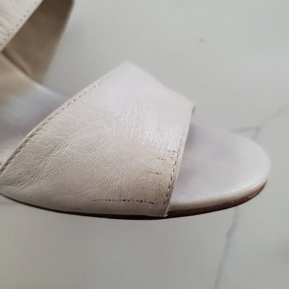 Michael Kors Women's Sandals Size 7.5 Beige Genuine Leather 3.5